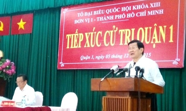 Truong Tan Sang rencontre l’électorat de Ho Chi Minh-ville - ảnh 1